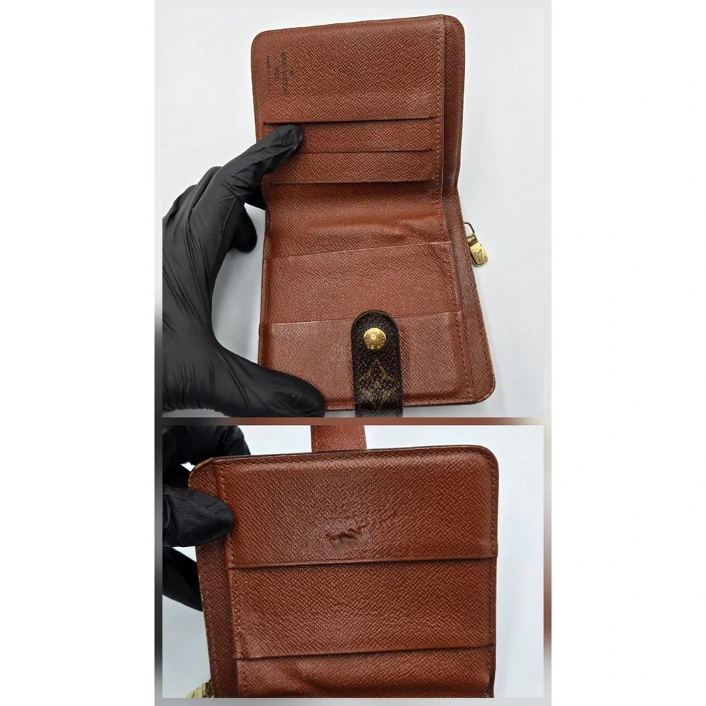 Louis Vuitton Monogram Compact Zip Wallet M61667 Bifold Brown Canvas SD0050 - Picture 4 of 9